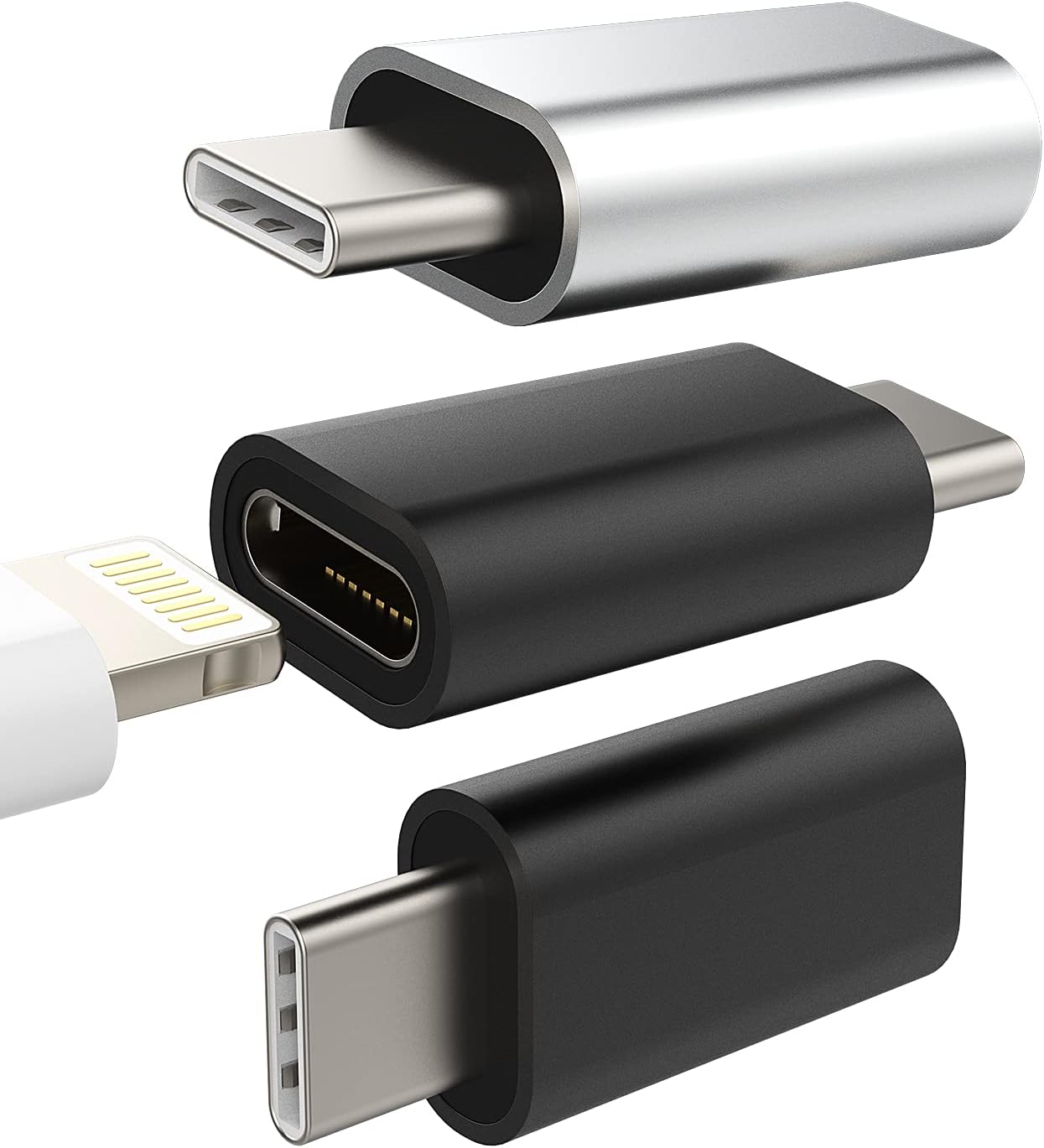 Lightning To USB-C Adapter, USB-C Male to Lightning Female Lightning To USB-C Adapter, USB-C Male to Lightning Female